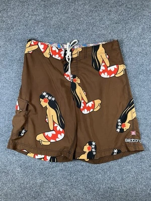 Pantalones Cortos De Colección Billabong Edición Especial Hinano Tahití Hula Niña Para Hombres 38 Y2K Foto 1 de 4