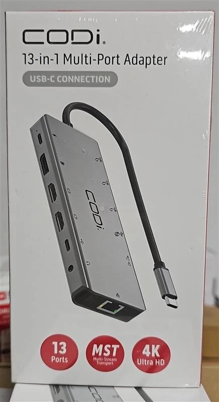 Codi A01099 13-in-1 4K Multi-Port Adapter Dock USB-C Connection - Image 1 of 1