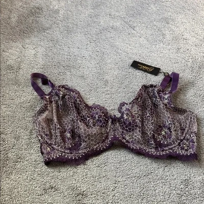 Dita Von Teese Aubergine Evelina Bra SIZE 42H - Image 1 of 4