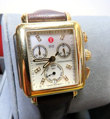 Michele Deco Diamond Dial Two-Tone Chronograph Date Ladies Watch (MW06P00C9045) - Image 1 of 4