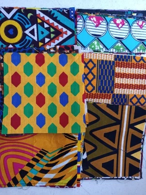 90 Pieces African Print Fabrics 5" Squares & Quilt Inspirations Book - Image 1 of 4