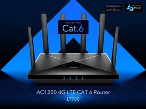 3141443 Cudy Router WiFi Gigabit AC1200 4G LTE Cat.6 con Sim 300Mbps, LT700 - Foto 1 di 5