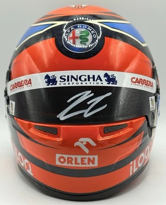 F1, KIMI RAIKKONEN F1 WORLD CHAMPION SIGNED 1/2 ALFA ROMEO BELL MINIHELMET 2021 - Image 1 of 4