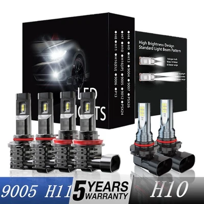 For Cadillac SRX Sport Utility 2010-2016 LED Headlights High Low Fog Light Bulbs - Image 1 of 4