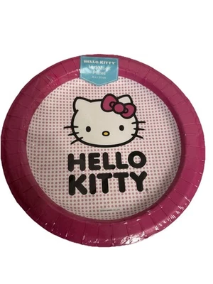 HELLO KITTY 盘子 ~ 热粉色圆点 16 件套午餐小盘子 — 第 1/4 张图片