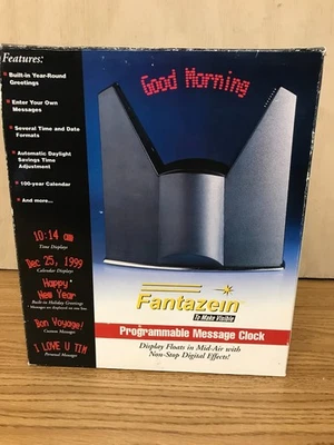 Fantazein Reloj Mensaje Programable Flotante LED Hora Fecha Signo U2100S LEER Foto 1 de 4