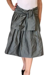 PAUW AMSTERDAM SKIRT WRAP PLEATED FULL FLARE SILK GEOMETRIC SIZE 3 L NWT $1,290 - Picture 1 of 14
