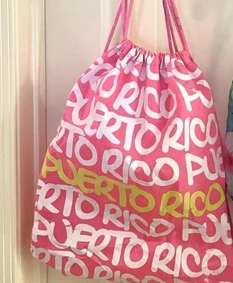Неоновый розовый белый Пуэрто-Рико нейлона на шнурке сумка рюкзак школьная книга Робин Рут - Изображение 1 из 4