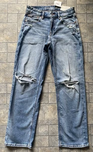 NEW NWT American Eagle Woman’s Curvy Straight Jeans Stretch Size 6 High Rise 28W - Picture 1 of 12