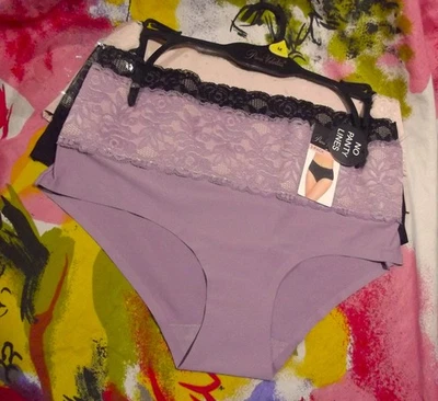 3 NOVAS CALCINHAS HIPSTER PRIMA VALENTINA 77312 DPK/BK SEM LINHAS DE CALCINHA PAINEL DE RENDA M - Imagem 1 de 2