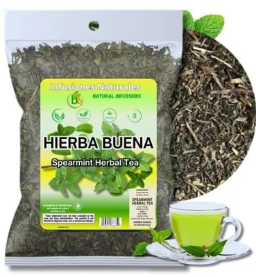 B-EXPERTS Spearmint Herbal Tea – 4 oz (113g) – Dried Mentha Spicata Leaves – Caffeine-Free