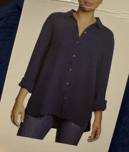 Blusa Anne Klein con botones manga enrollable talla pequeña - Imagen 1 de 7