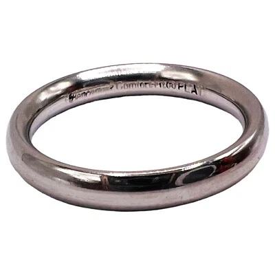 Platinum Wedding PLAIN Woman 3mm Wide Wedding Band Ring Size 5.75 - Image 1 of 4