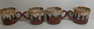 Taza de café Canonsburg marrón esmalte por goteo de 3,5” de altura tazas de té cerámica vintage EE. UU. - 4 - Imagen 1 de 4