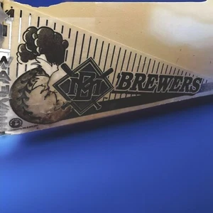 WinCraft MLB Milwaukee Brewers 12" x 30 White Background Black Graphics - Picture 1 of 1