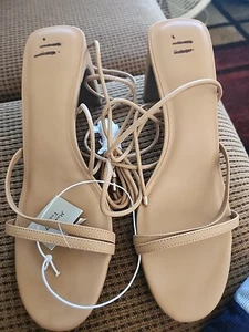 A New Day Strap Up Heels Women's Size 11 Light Brown Slip-on NEW - Picture 1 of 3
