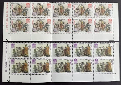 1986 Vatican City Set of 2 Panes Sc# 777-8 50th Anniv. Pope Academy Sciences MNH - Image 1 of 2