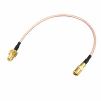 SMB-TKW Female Right Angle to SMA-KY Female 20cm 2pcs RF Coaxial Cable RG-316
