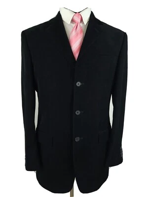 Abrigo Blazer Deportivo Banana Republic Para Hombre 40R Algodón Pana Negro Chaqueta 3-Bttn Foto 1 de 4