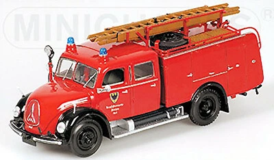 Magirus Deutz Merkur TLF16 - 1959 Fire Brigade Aachen 1:43 Minichamps 439141071 - Image 1 of 2