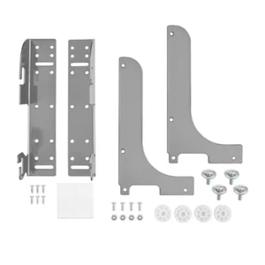 Silver Cabinet Door Mount Kit for Pull Out Shelves & Trash Cans - Picture 1 of 11