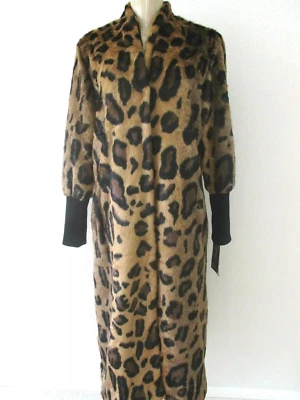 Abrigo de piel sintética Wendy Williams estampado de guepardo manga larga talla S nuevo con etiquetas Foto 1 de 4