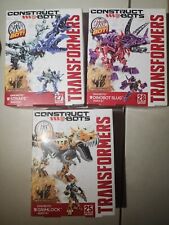 Transformers Construct Bots Lot Of 3 Dinobots Grimlock, Slug,Strafe New