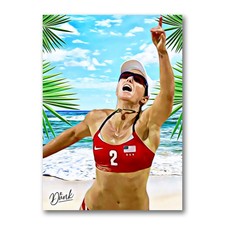Elaine Youngs Beach Set Sketch Card Limited 01/30 Dr. Dunk Signed