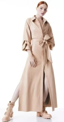 Maxi Vestido Para Mujer Alice + Olivia By Stacey Bendet Tanika Cuero Vegano Grande Foto 1 de 4