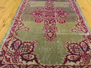 Beautiful Antique Cr1900-1939s Natural Dyes Turkish Ushak Rug 1’8”x 3’ - Bild 1 von 5