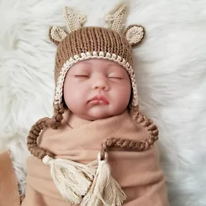 Gorro Buck tejido reno infantil tejido orejeras borla suave - Imagen 1 de 6