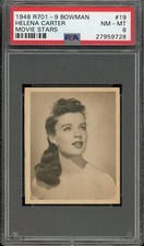 1948 R701-9 Bowman Movie Stars #19 Helena Carter PSA 8