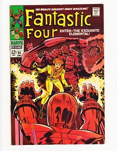 Fantastic Four 81 "Enter The Exquisite Elemental!" (Marvel, Dec. 1968, FN+)