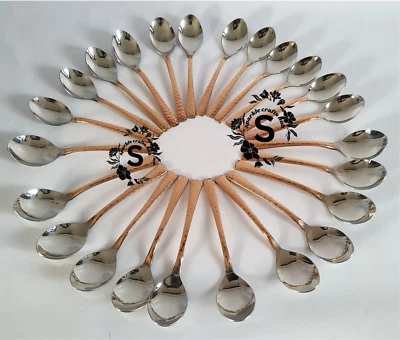 Cubiertos De Acero Inoxidable Con Mango De Cobre Utensilios De Mesa Cocina 6.5" - Imagen 1 de 4