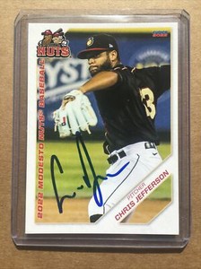 Chris Jefferson Modesto Nuts 2022 Autographed Card Mariners Signed Auto
