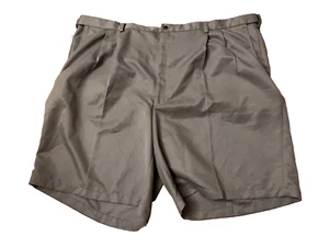 NWT Haggar Cool 18 Pro Shorts Mens 48W 9.5” Khaki Pleated - Picture 1 of 7