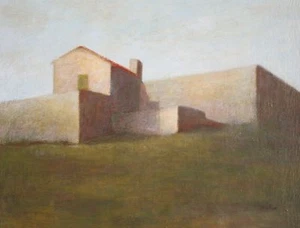 LUCIO STATTI - DIPINTO OLIO SU TELA - CASOLARI A MILAZZO - QUADRO 30 x 40 - Foto 1 di 3