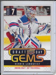 2009-10 Upper Deck Henrik Lundqvist Draft Day Gems # GEM11