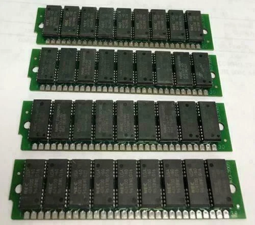 16MB 4x4MB 30-Pin SIMM 60ns 9bit FPM Parity Memory PC, IBM, Compaq, Sun, HP 4x9 - Image 1 of 1