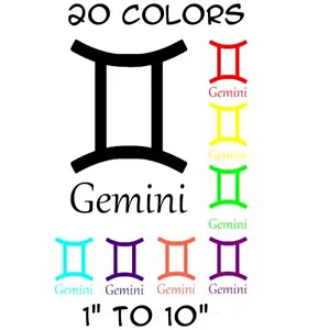 GEMINI Sternkreis Symbol Vinyl Aufkleber Wand Laptop Fenster Stoßstange Yeti Autoaufkleber - Bild 1 von 6