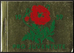 1959 Schweiz Pro Juventute Booklet gold MNH SBHV Nr. 8 - Bild 1 von 1