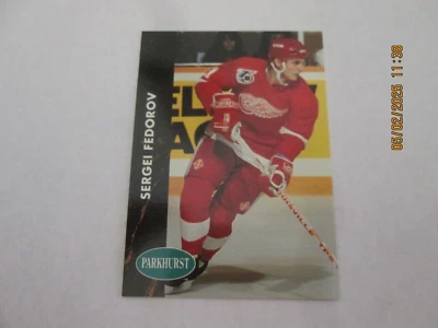 SERGEI FEDOROV RED WINGS 1991 PARKHURST HOCKEY CARD #38 - Image 1 of 2