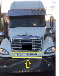Freightliner Columbia Stainless Steel Hood Logo Insert EMBLEM - Picture 1 of 3