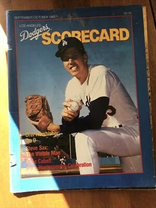 RIVISTA DODGERS SCORECARD SETTEMBRE/OTTOBRE 1985 HERSHISHER IN COPERTINA - Foto 1 di 2
