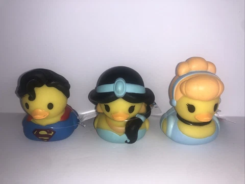 Disney Duckz Superman, Jasmine, Cinderella, rubber ducks, Target, Lot of 3, NWT Cover