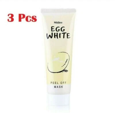 3x Mistine Egg White Peel Off Mask Whitening Poreless Anti-Blackhead Acne 85 g - Image 1 of 4