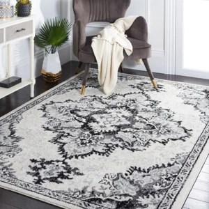 SAFAVIEH Tulum Collection TUL278A Ivory / Black Rug - Picture 1 of 17