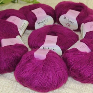 Sale New 8BallsX25gSoft Mohair wool Lace Rug Shawl Sweaters Crochet Yarn 32 - Picture 1 of 12