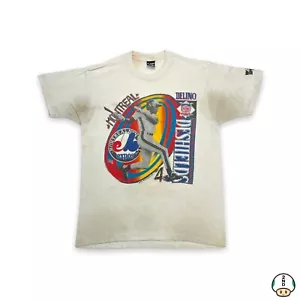 T-shirt vintage 1991 Montreal Expos uomo XL bianca Delino Deshields MLB maglietta - Foto 1 di 13