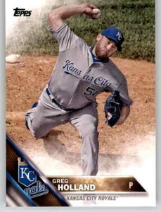 2016 Topps Series 2 Greg Holland Base Card MLB PWE Set Break Royals #454 - Picture 1 of 2